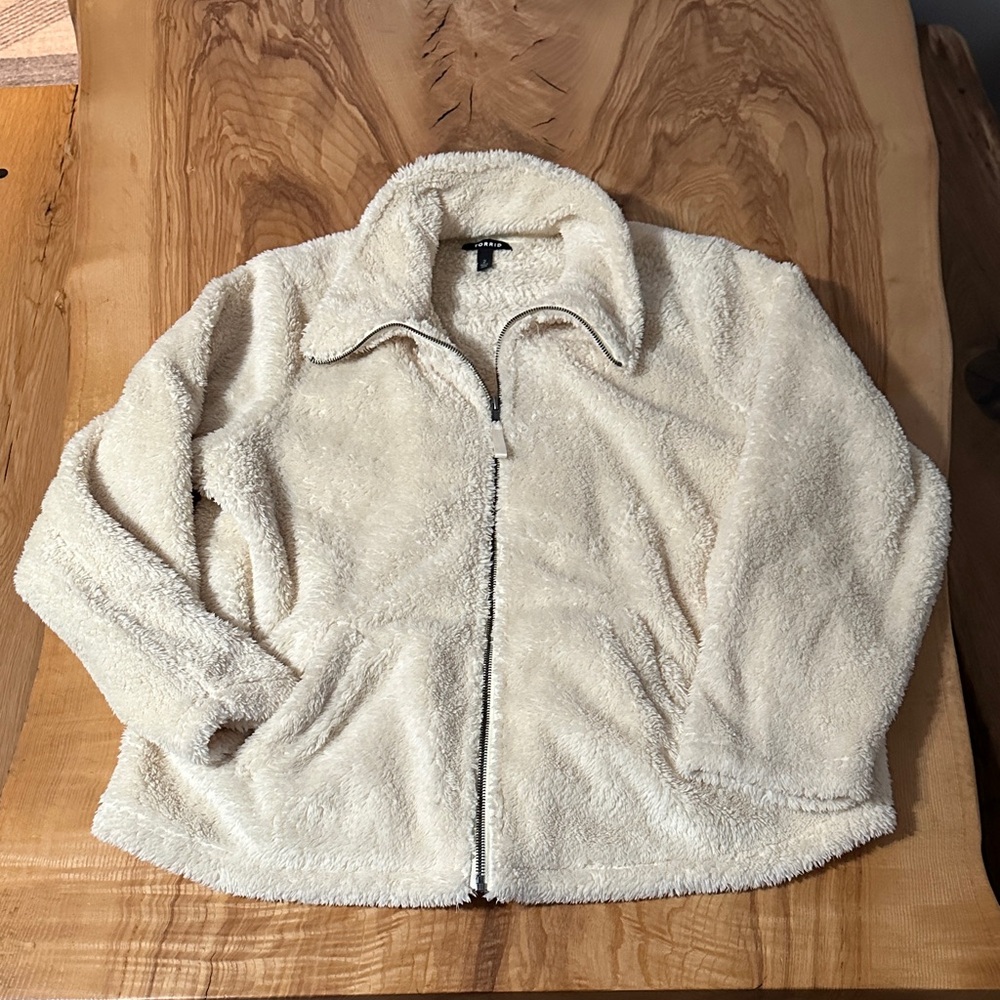 Torrid Cream Sherpa Jacket